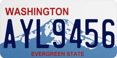 WA license plate AYL9456