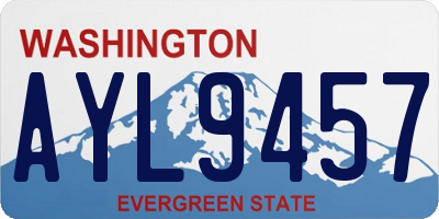 WA license plate AYL9457