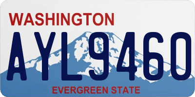 WA license plate AYL9460