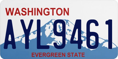 WA license plate AYL9461