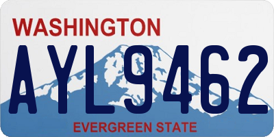 WA license plate AYL9462