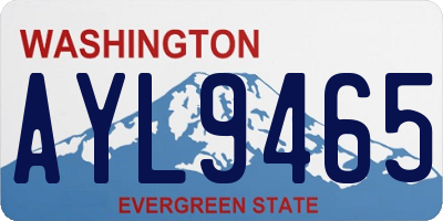 WA license plate AYL9465