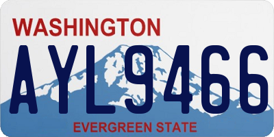 WA license plate AYL9466
