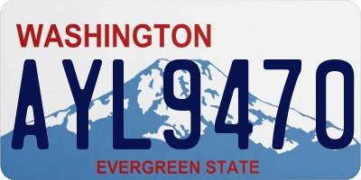 WA license plate AYL9470