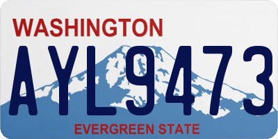 WA license plate AYL9473