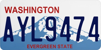 WA license plate AYL9474