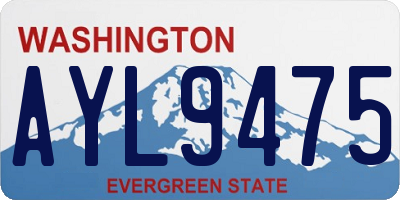WA license plate AYL9475