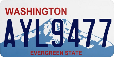 WA license plate AYL9477