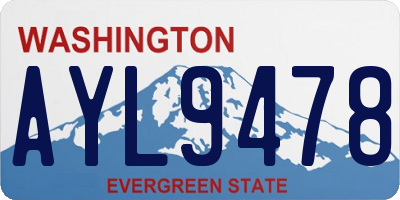 WA license plate AYL9478