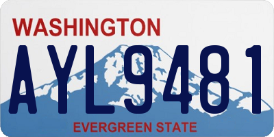 WA license plate AYL9481
