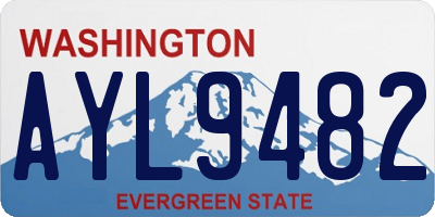 WA license plate AYL9482