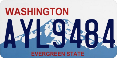 WA license plate AYL9484