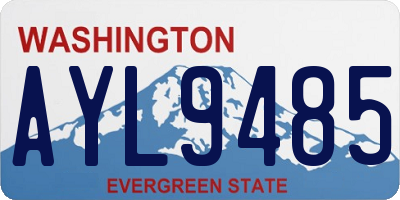 WA license plate AYL9485