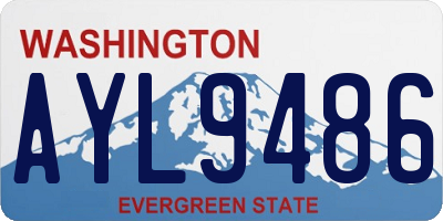 WA license plate AYL9486
