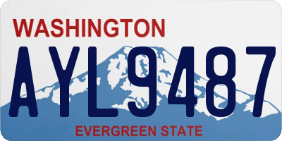 WA license plate AYL9487