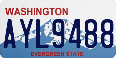 WA license plate AYL9488