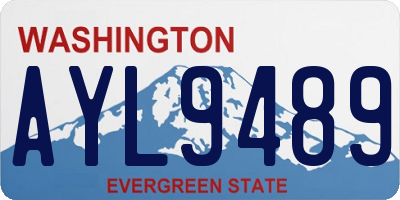 WA license plate AYL9489