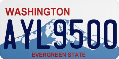 WA license plate AYL9500