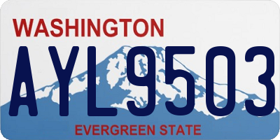 WA license plate AYL9503