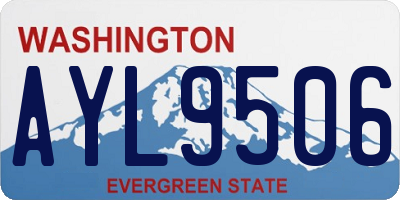 WA license plate AYL9506