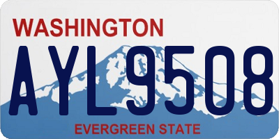 WA license plate AYL9508