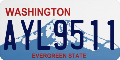 WA license plate AYL9511