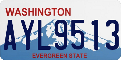 WA license plate AYL9513
