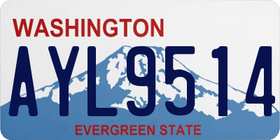 WA license plate AYL9514