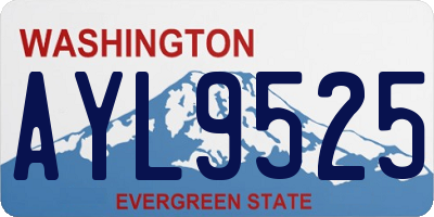 WA license plate AYL9525