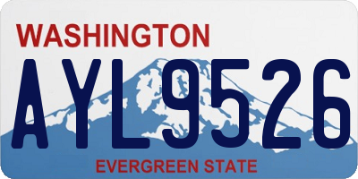 WA license plate AYL9526
