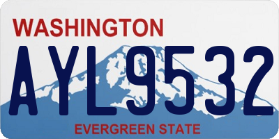 WA license plate AYL9532