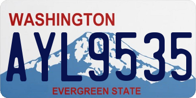 WA license plate AYL9535