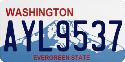 WA license plate AYL9537