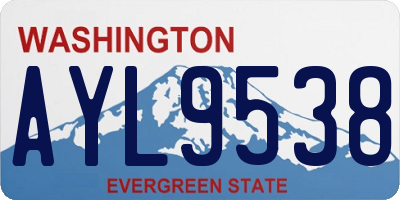 WA license plate AYL9538