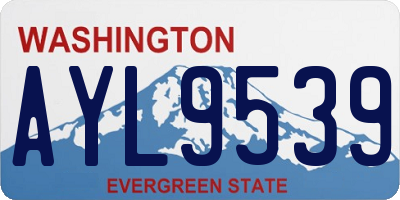 WA license plate AYL9539