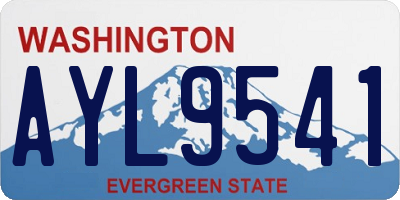 WA license plate AYL9541