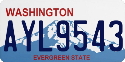 WA license plate AYL9543