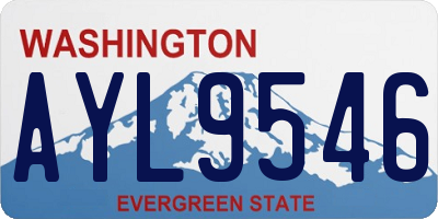 WA license plate AYL9546