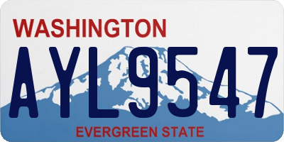 WA license plate AYL9547