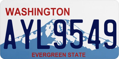 WA license plate AYL9549
