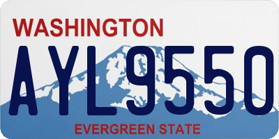 WA license plate AYL9550