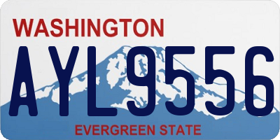 WA license plate AYL9556