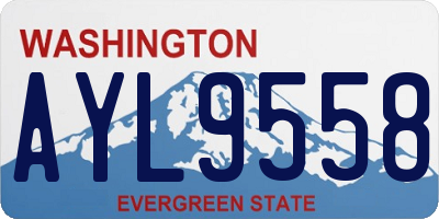 WA license plate AYL9558