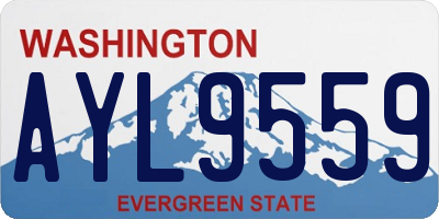 WA license plate AYL9559