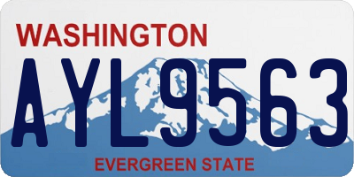 WA license plate AYL9563