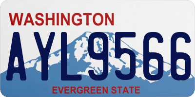 WA license plate AYL9566
