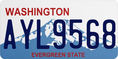 WA license plate AYL9568
