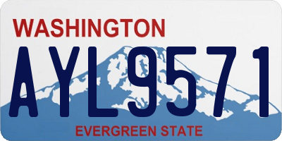 WA license plate AYL9571