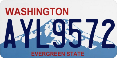 WA license plate AYL9572