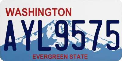 WA license plate AYL9575